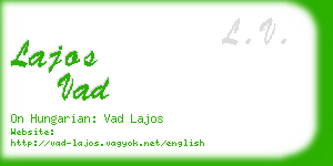 lajos vad business card